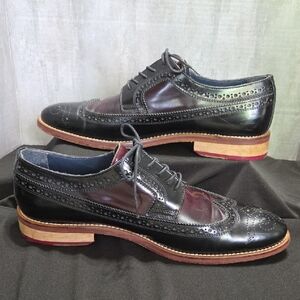Johnston & Murphy Black and Brown Brogue Oxfords